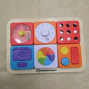 Colorful Magnetic Tile Activity Board for Kids -Fat Brain Toys Playtab Essential